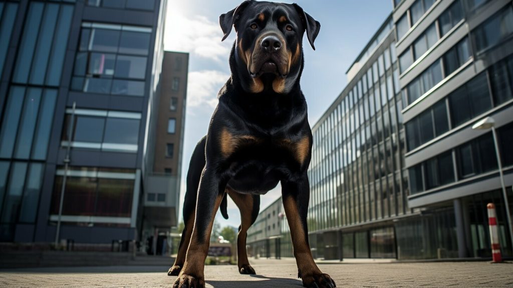 Rottweiler guard dog for apartments