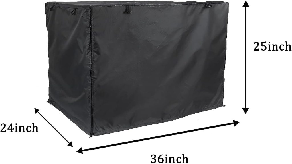 Dog Crate Cover 36 inch - Double Door, Dog Kennel Indoor, Waterproof Dog Kennel Cover with Air Vent Window, for Indoor/Outdoor Most Wire Dog Crate(Black)