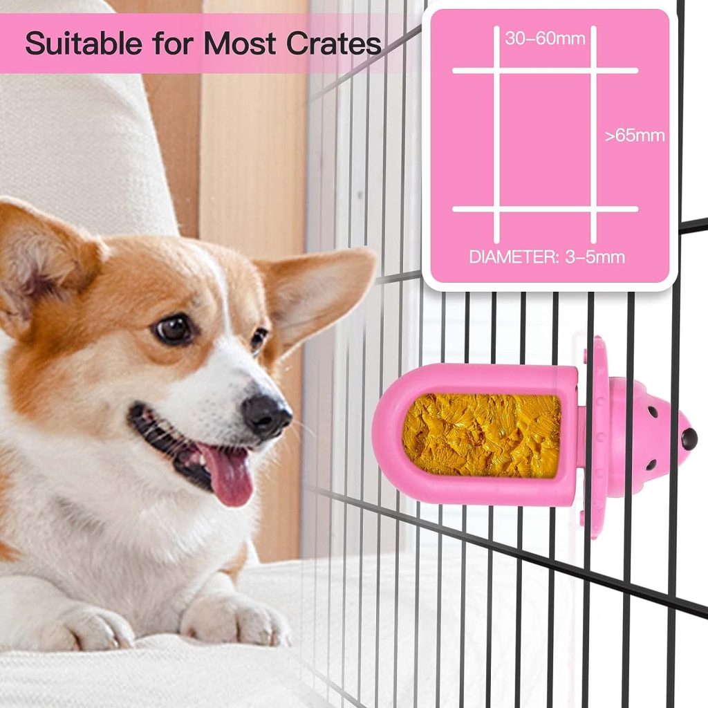 Dog Toy, Dog Crate Training Tool for Secures to Crate Peanut Butter Toy, Dog Kennel Therapy Training Slow Feeder Toy for Reduces Anxiety, Crate Toys for Dogs