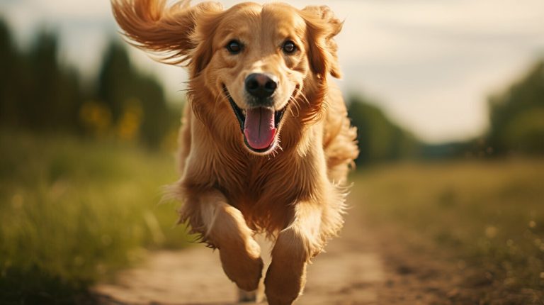Golden Retriever running