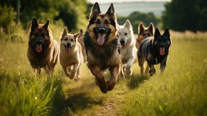 german shepherds and other dogs