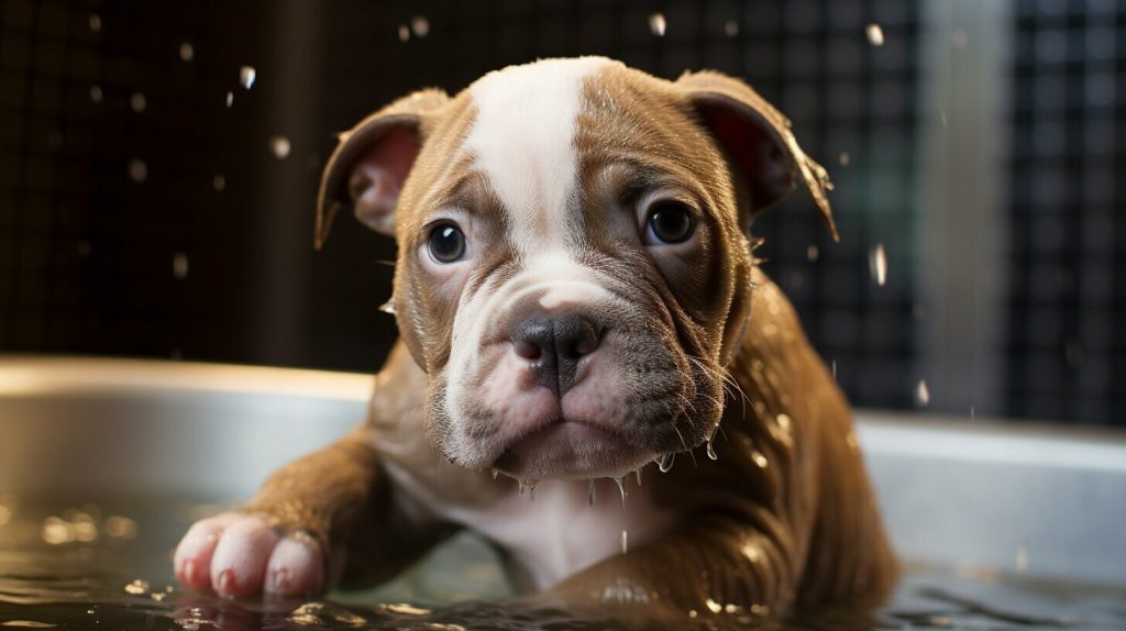Proper Bathing Techniques for American Bully Puppy