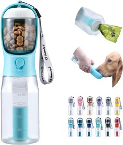 The Ultimate Travel Companion: Review of the Dog Water Bottle with Food Container & Poop Bag Holder