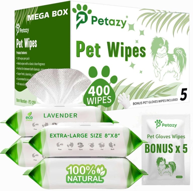 Stay Fresh with Organic Lavender Dog Wipes: 400 Extra Thick Cleaning Wipes for Paws, Ears, and More!