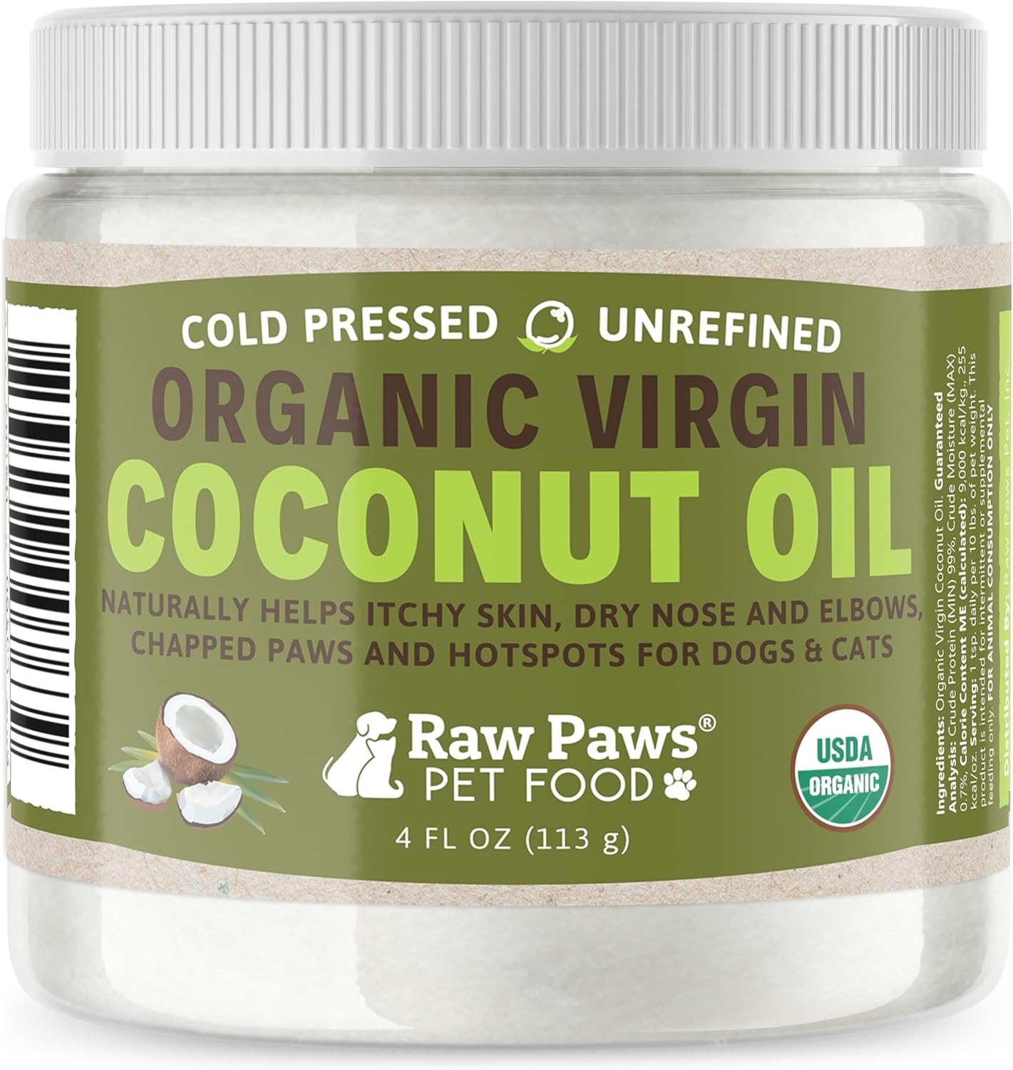 Transform Your Pet's Comfort: Raw Paws Virgin Organic Coconut Oil Essentials
