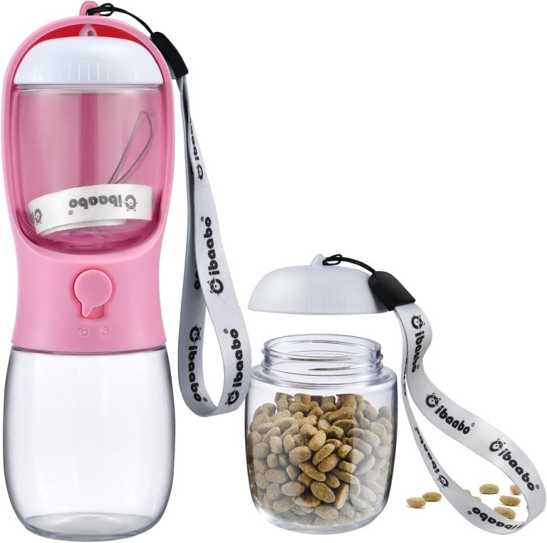 Travel-Ready Dog Water Bottle with Food Container: Your Essential Pet Accessory!