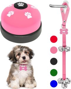 Jingle Your Way to Success: Train Your Pup with 2 Pack Pink Dog Door Bells!