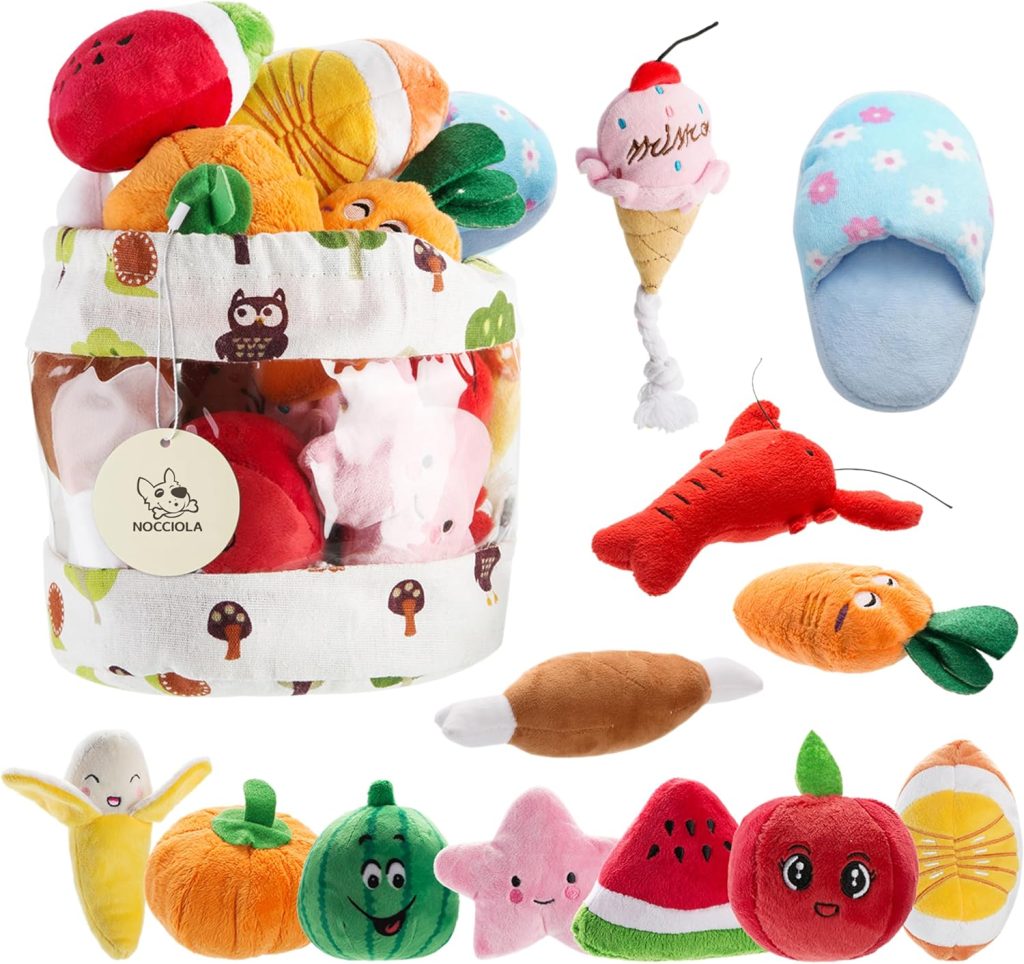 Unleash the Fun: Nocciola Squeaky Plush Toys for Your Pup!