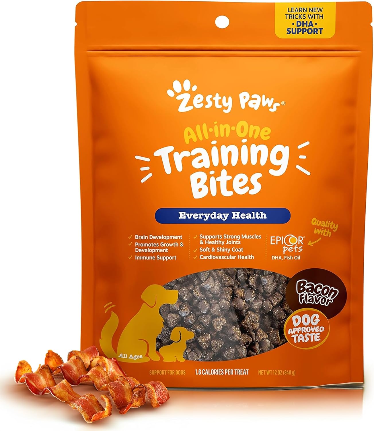 Bacon Bliss: Zesty Paws Training Treats for Happy, Healthy Dogs!