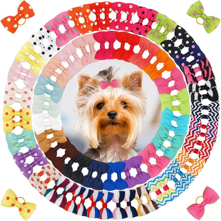Cute & Colorful: Yxiang 100PCS Pet Grooming Accessories for Stylish Small Dogs!