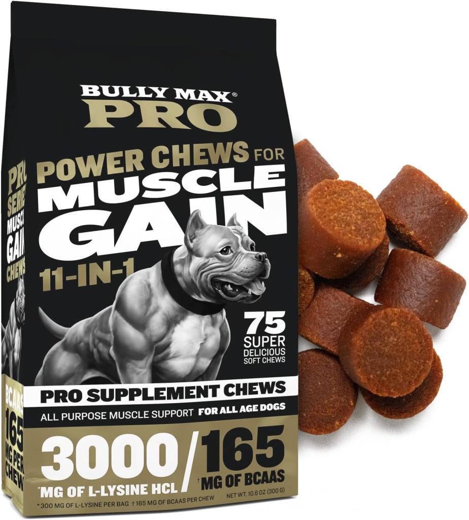 Unleash the Power: Bully Max 11-in-1 Muscle Gain Chews for Healthy, Happy Dogs!