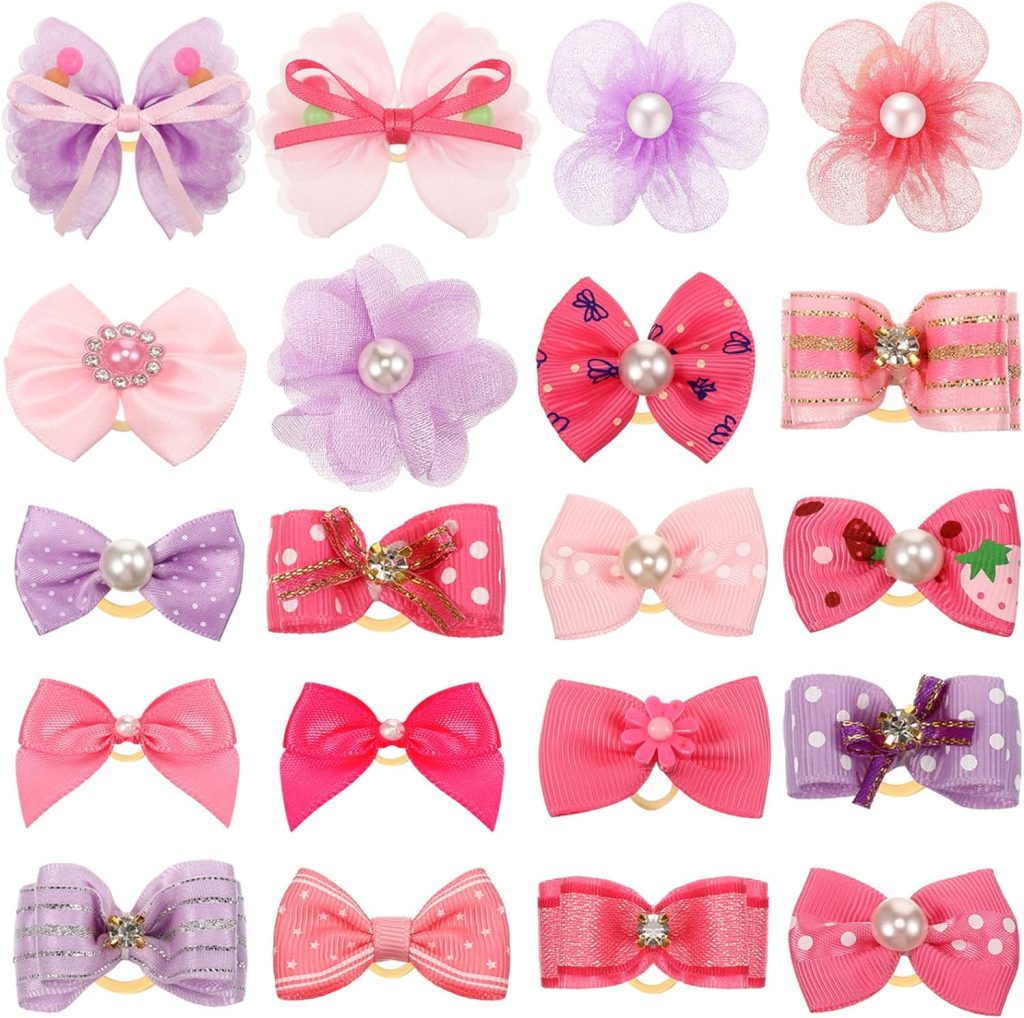 Stylish & Adorable: Hanaive 20 Pcs Handmade Dog Bows Review for Your Puppy!