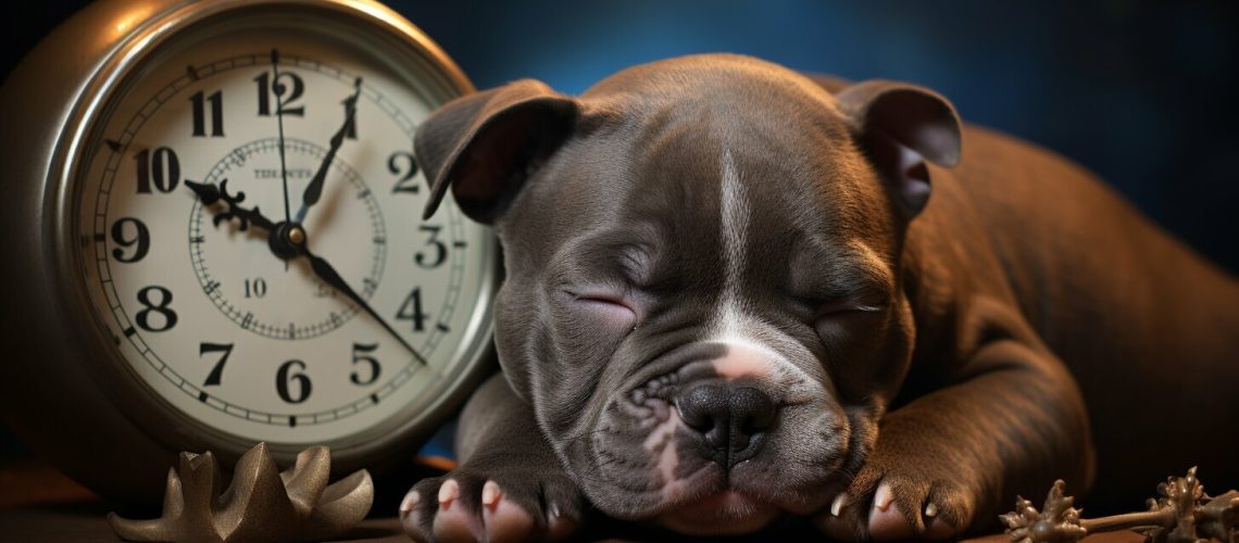 how long do american bully puppies sleep