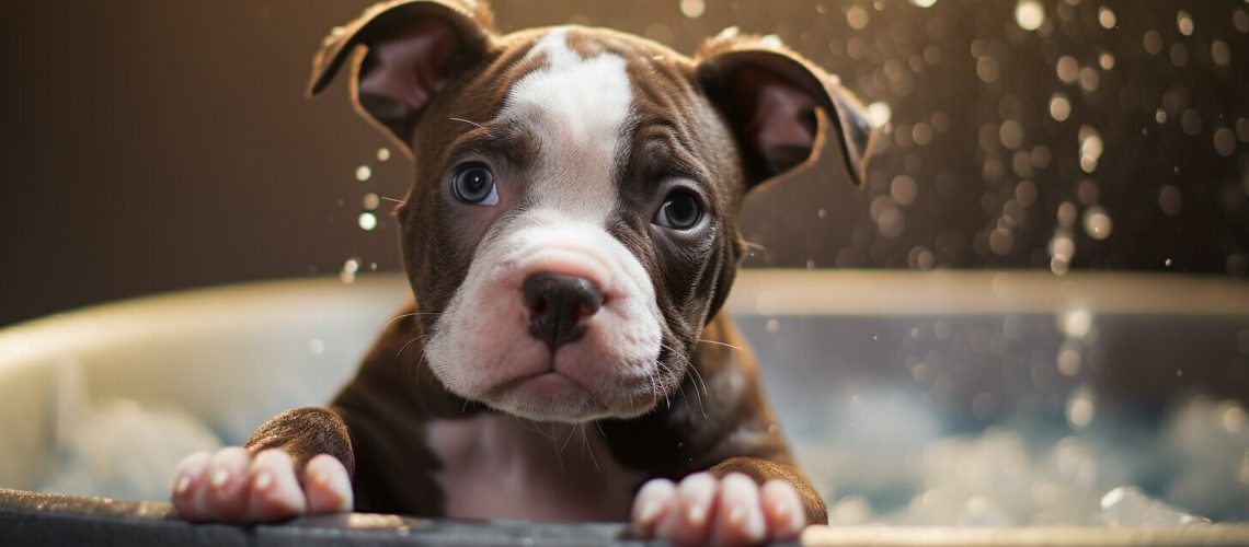 how often to bathe american bully puppy